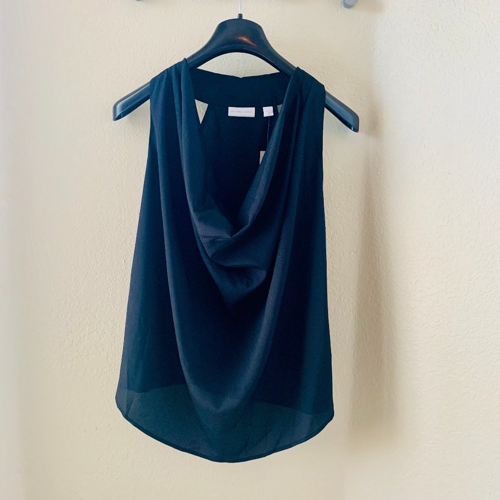 Black Cowl Neck Tank